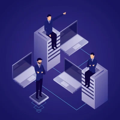 data network businessman concept