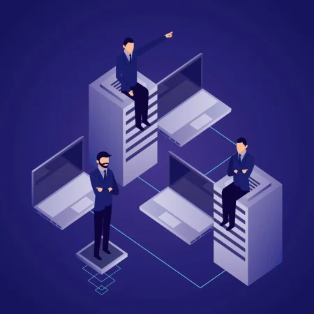 data network businessman concept